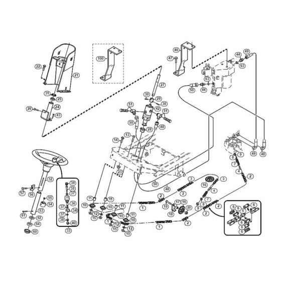 Steering  for Stihl/ Viking MF 890 PRO Ride on Mowers