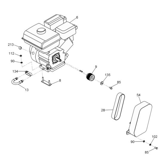 Drive Assembly for Wacker MFS12 Floor Saw