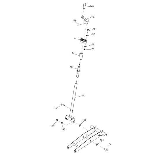 Crank Assembly for Wacker MFS12 Floor Saw