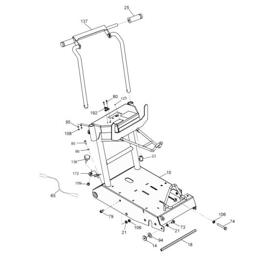 Guide Handle Assembly for Wacker MFS14 Floor Saw