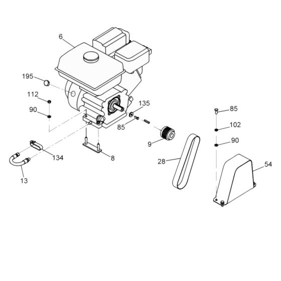 Drive Assembly for Wacker MFS14 Floor Saw