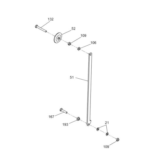 Wheel Guide Assembly for Wacker MFS14 Floor Saw