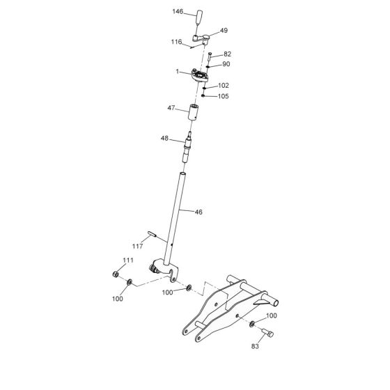 Crank Assembly for Wacker MFS14 Floor Saw