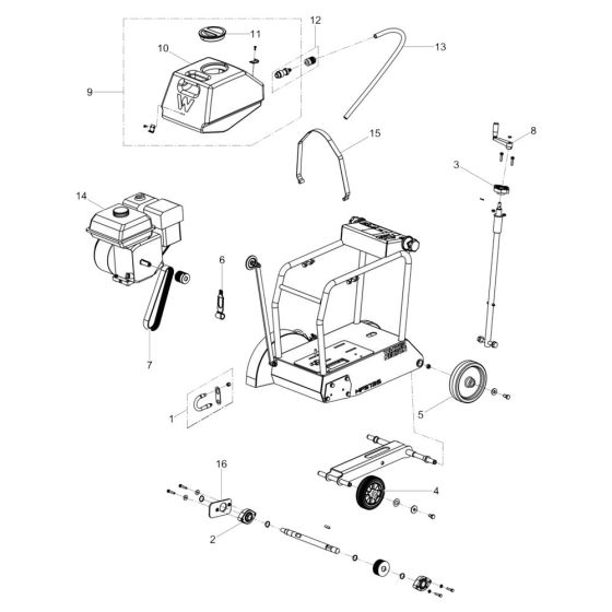 Complete Assembly for Wacker MFS735 Floor Saw