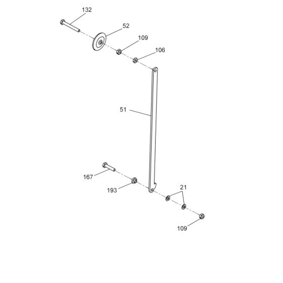 Wheel Guide Assembly for Wacker MFSX14 Floor Saw