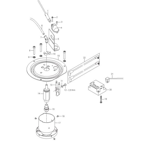 Burner Unit Assembly for Nilfisk MH 3C-90/670 PAX 230/1/50 Pressure Washer