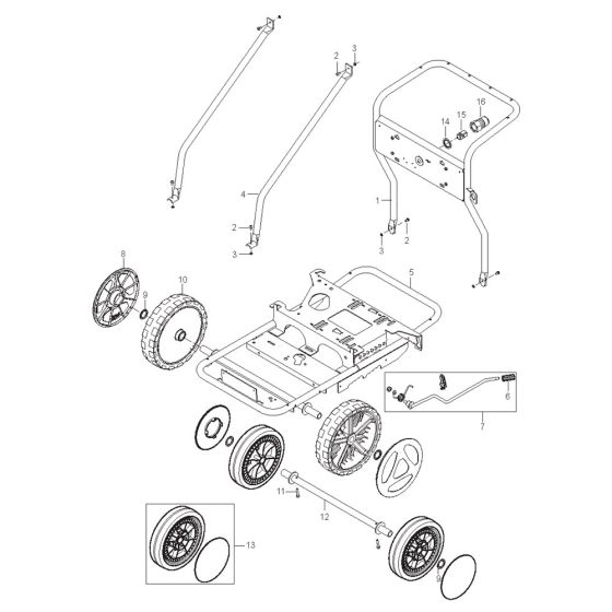 Frame Assembly for Nilfisk MH 3C-90/670 PAX 230/1/50 Pressure Washer