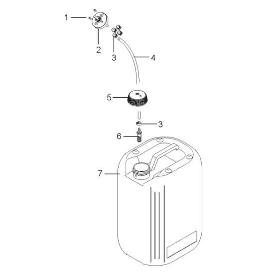 Detergent Tank Assembly for Nilfisk MH 3C-90/670 PAX 230/1/50 Pressure Washer