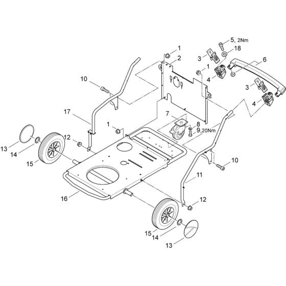 Frame Assembly for Nilfisk MH 4M-90/770 230/1/50 Pressure Washer