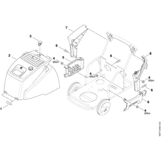 Cabinet Assembly for Nilfisk MH 4M-90/770 230/1/50 Pressure Washer