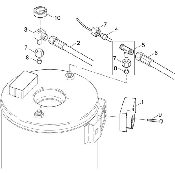 Distributor Assembly for Nilfisk MH 4M-180/860 X 400/3/50 Pressure Washer