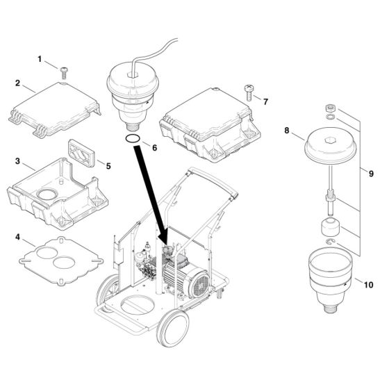 Electric Box (Motor) for Nilfisk MH 5M-150/750 E12 400/3/50 Pressure Washer