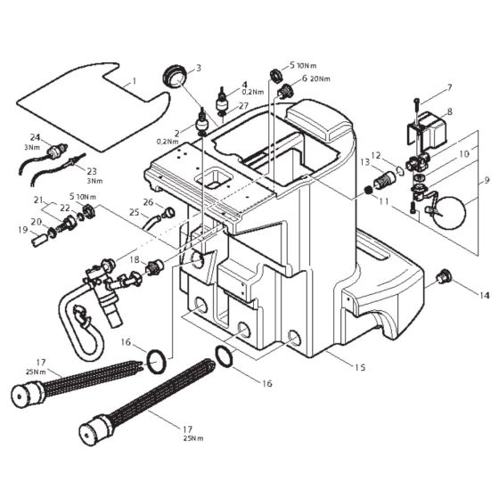 Heating Tank for Nilfisk MH 5M-150/750 E12 400/3/50 Pressure Washer