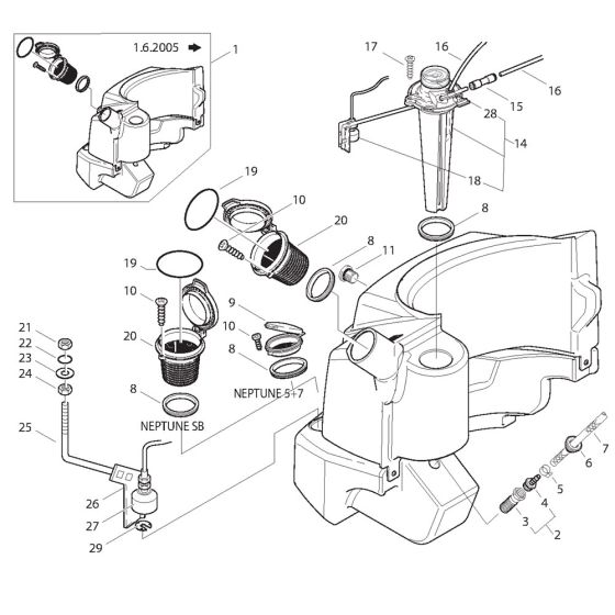 Fuel Tank Detergent Tank for Nilfisk MH 5M-95/770 230/1/50 Pressure Washer