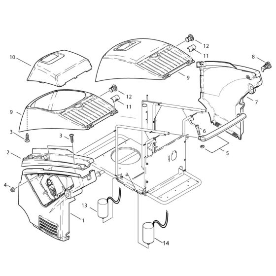 Cabinet Assembly for Nilfisk MH 5M-95/770 X2 230/1/50 Pressure Washer