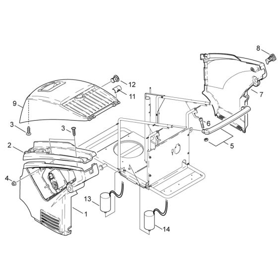 Cabinet Assembly for Nilfisk MH 5M-190/960 400/3/50 Pressure Washer