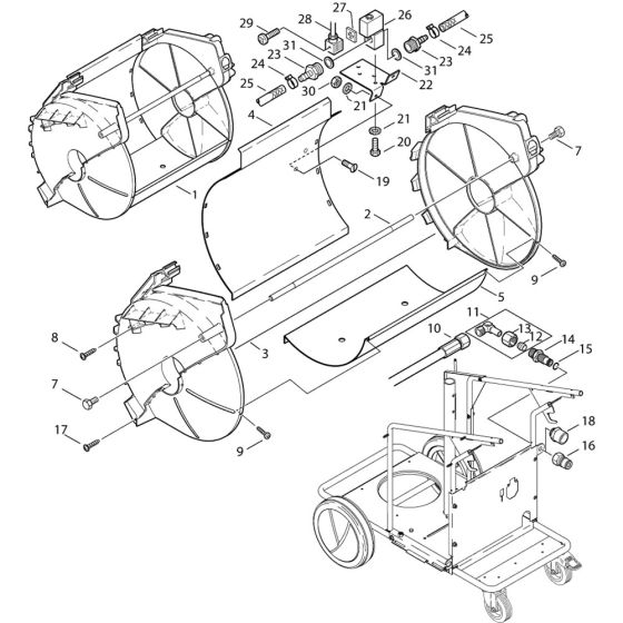 Basket Assembly for Nilfisk MH 5M-190/960 X 400/3/51 Pressure Washer