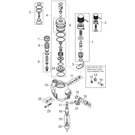 Water Flow Regulation Assembly for Nilfisk MH 5M-190/960 X 400/3/51 Pressure Washer