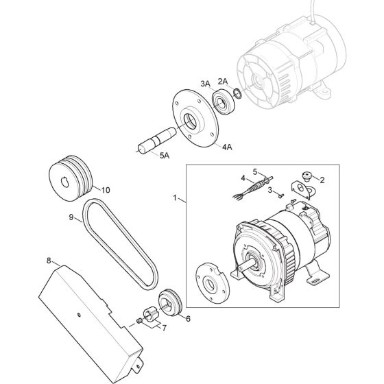 Generator Assembly for Nilfisk MH 5M-220/1000 PE Pressure Washer