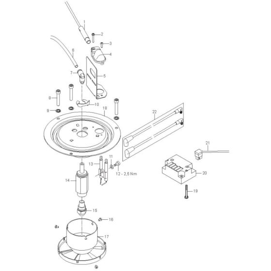 Burner for Nilfisk MH 6P-200/1300 FAX Pressure Washer