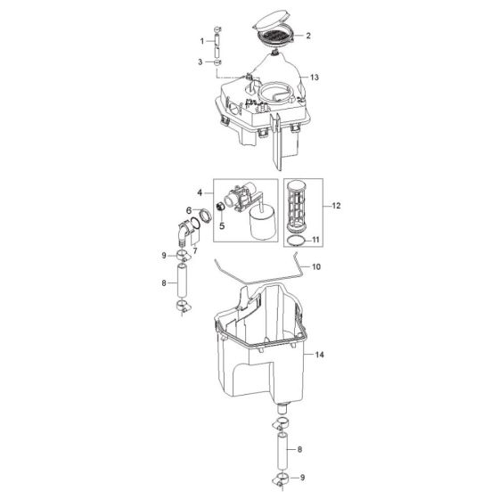 Water Break Tank for Nilfisk MH 6P-200/1300 FAX Pressure Washer