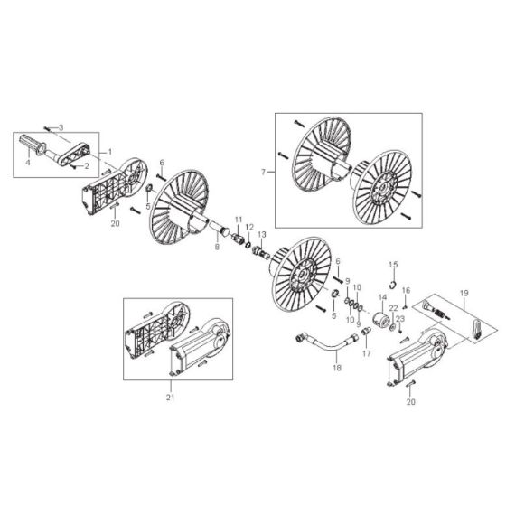 Hose Reel for Nilfisk MH 6P-200/1300 FAX Pressure Washer