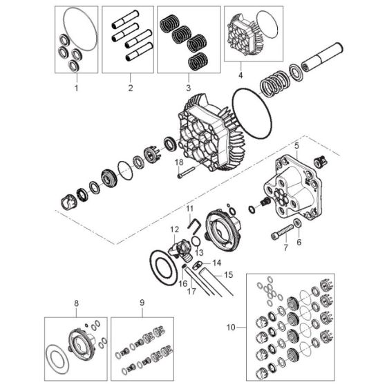 Cylinder Block for Nilfisk MH 6P-175/1250 FAX Pressure Washer