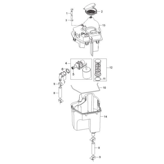 Water Break Tank for Nilfisk MH 6P-175/1250 FAX Pressure Washer