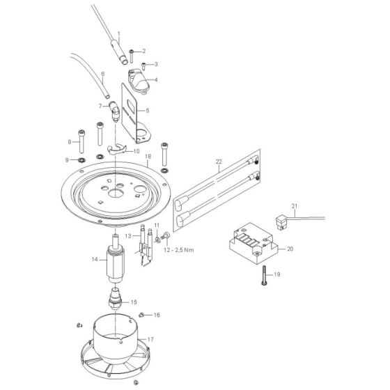 Burner for Nilfisk MH 6P-175/1250 FA Pressure Washer