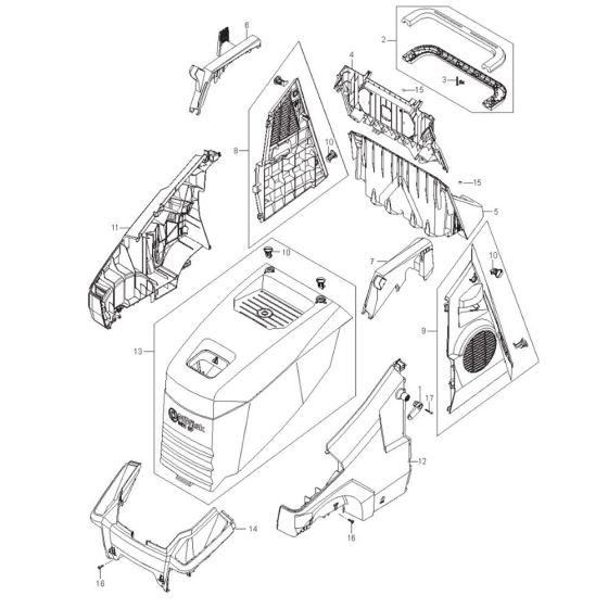 Cabinet for Nilfisk MH 6P-175/1250 FA Pressure Washer