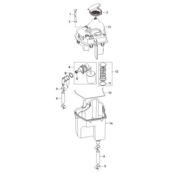 Water Break Tank for Nilfisk MH 6P-200/1300 FA Pressure Washer