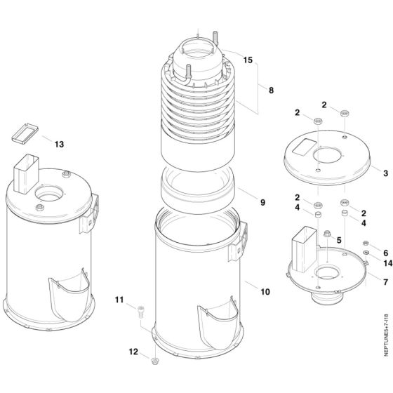 Boiler Assembly for Nilfisk MH 7P-175/1260 P 400/3/50 Pressure Washer