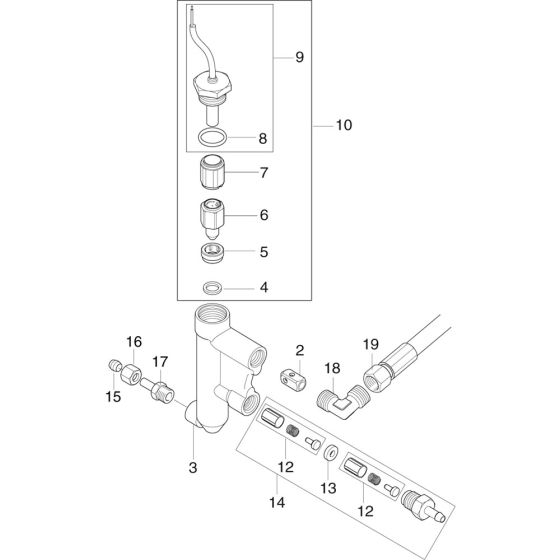 Flow Control Assembly for Nilfisk MH 7P-175/1260 400/3/50 Pressure Washer