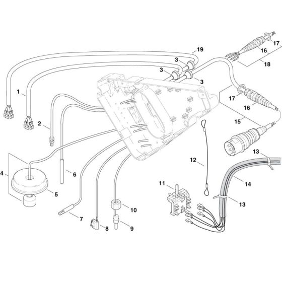 Electric Box Cable Assembly for Nilfisk MH-8P 180/2000 400/3/50 Pressure Washer