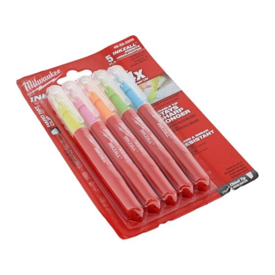 INKZALL Highlighters Assorted Colours - Pack of 5