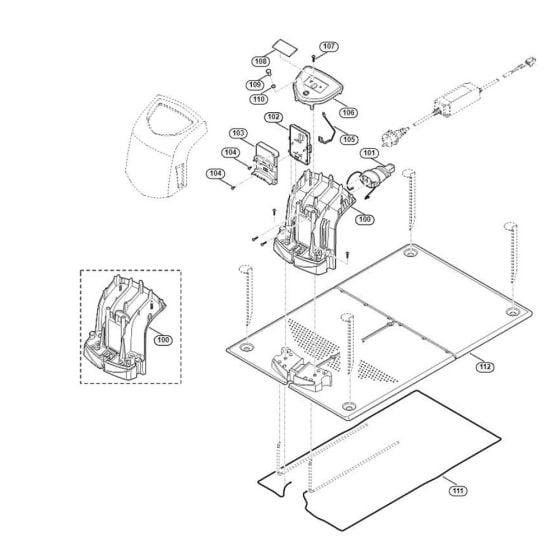 Docking Station Assembly for Stihl/ Viking MI 422.0 P Robotic Mowers