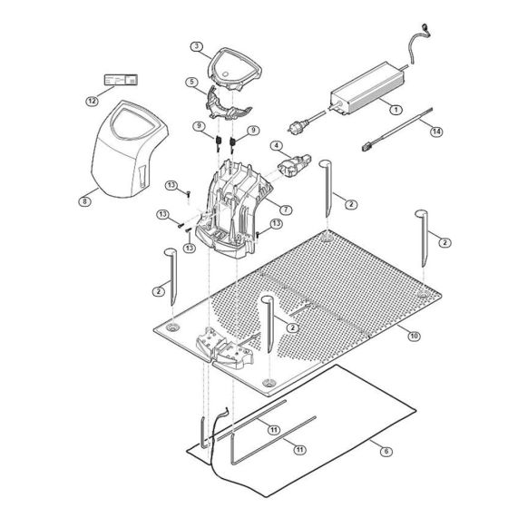 Docking Station Assembly for Stihl/ Viking MI 632.1 C Robotic Mowers