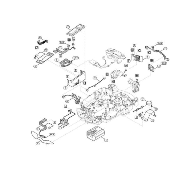 Electric Equipment Assembly for Stihl/ Viking MI 632.1 M Robotic Mowers