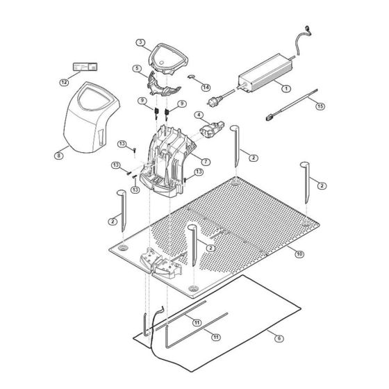 Docking Station Assembly for Stihl/ Viking MI 632.1 M Robotic Mowers