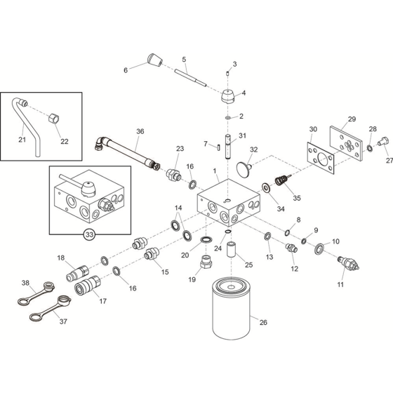 Valve Assembly for Belle Midi 20-110D Hydraulic Power Pack