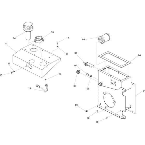 Tank (Up To March 2009) Assembly for Belle Midi 20-140 (PAN) Hydraulic Power Pack