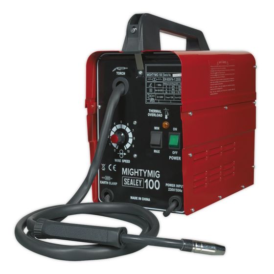 Professional No-Gas MIG Welder 100Amp 230V Sealey Part No. MIGHTYMIG100