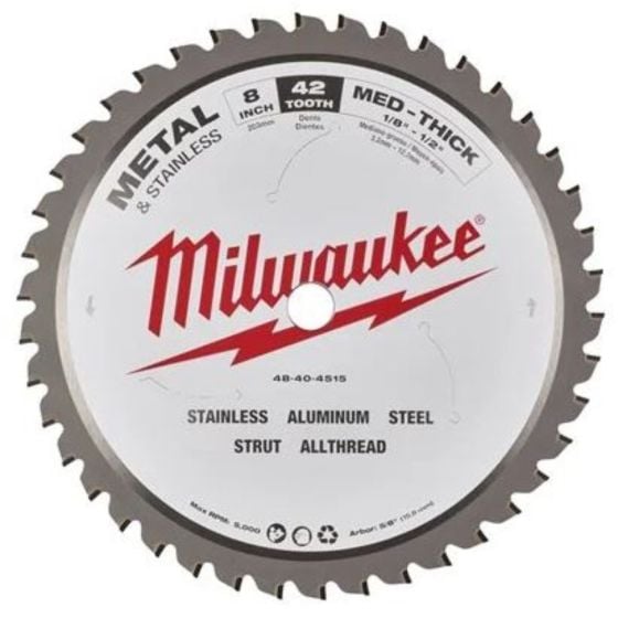 Milwaukee Circular Saw Blade for Metal 203x5/8x1.8x42 - OEM No. 48404515