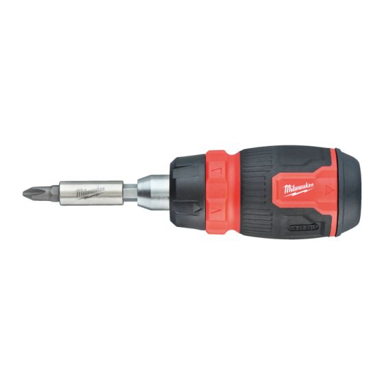 8 In 1 Compact Ratcheting Multi-Bit Screwdriver