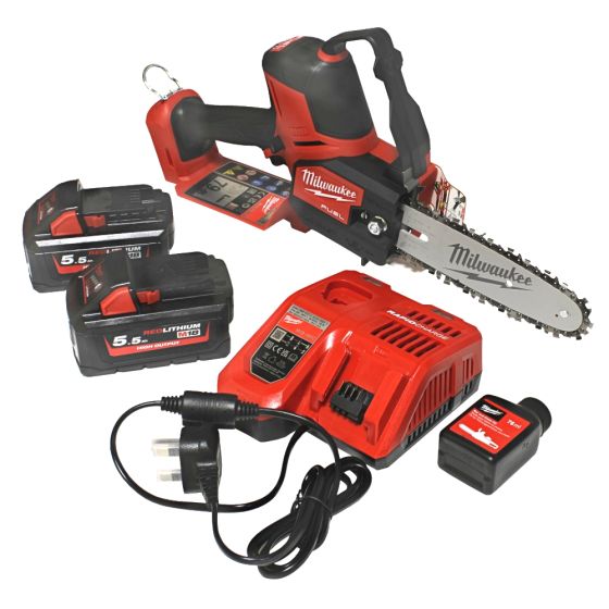 Milwaukee M18FHS20 Pruning Saw with 2 x Batteries and Charger