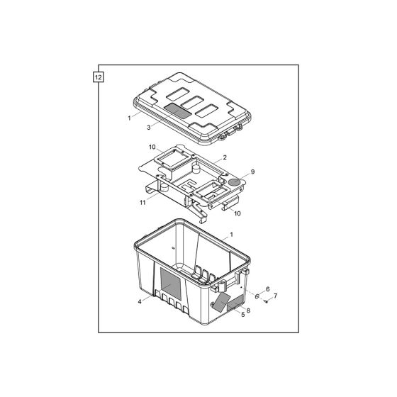 Battery / Battery Charger Box for Belle Minimix 150E+ Cement Mixer