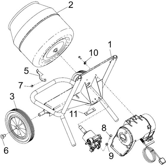 Main Frame Assembly for Belle Minimix 150