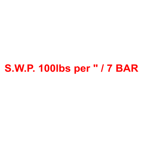 Self Adhesive Label - S.W.P. 100lbs per Inch at 7 Bar