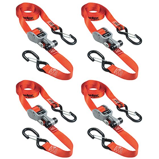 Ratchet Tie-Down S Hooks 4.25m Red 4 Piece by Master Lock - 3236EURDAT