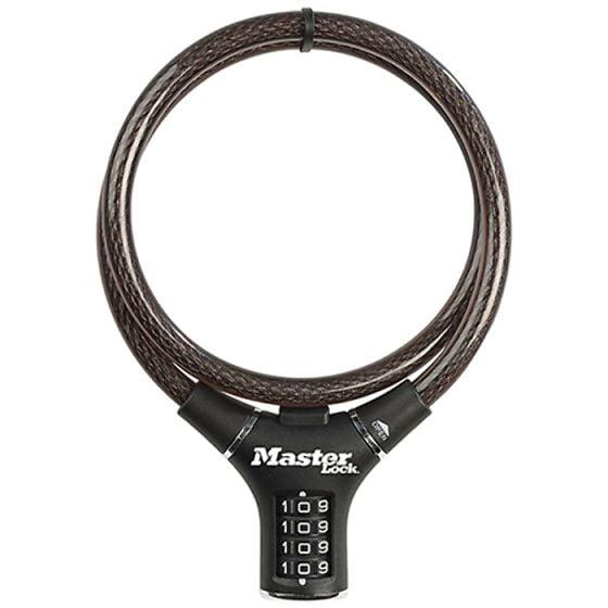 Black Steel Rigid Combination Cable 0.9m x 12mm by Master Lock - 8229EURDPRO